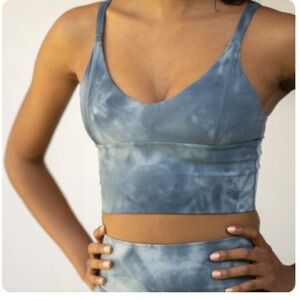 POPFLEX Marine Marble Gulch Crop Bra